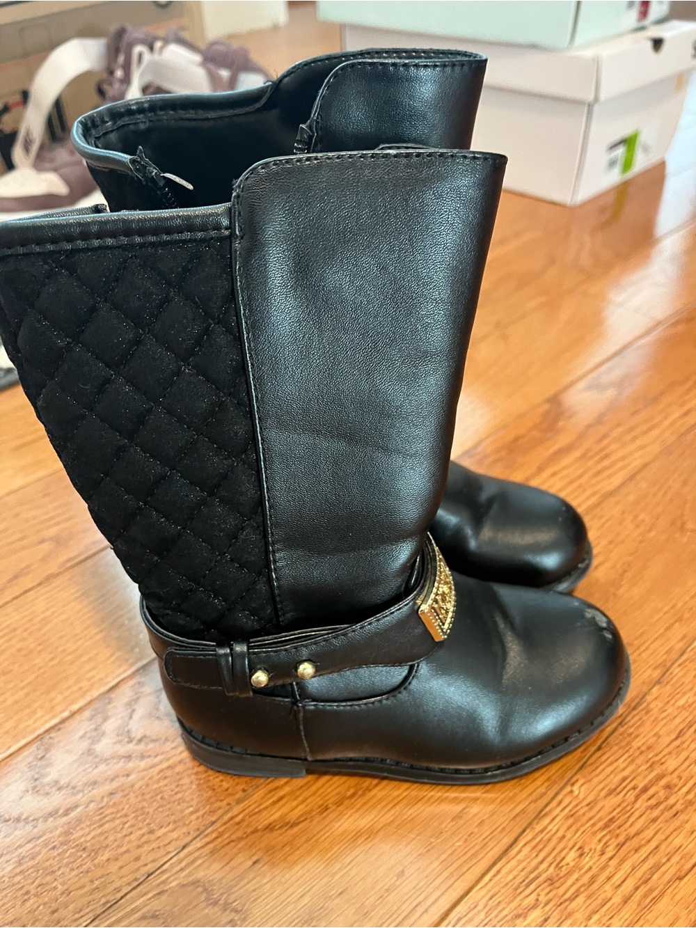 Kids Black Michael Kors Tall Boots